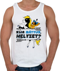 printfashion Yakari - Szia Bátyus, helyzet? - Férfi atléta - Fehér (17372896)