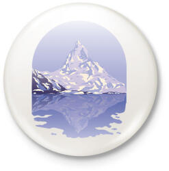 printfashion Havas hegy - Kitűző, hűtőmágnes - Fehér (17020080)