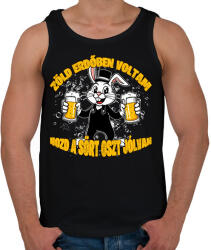 printfashion Zöld erdőben voltam hozd a sört oszt jólvan! - Férfi atléta - Fekete (17384695)