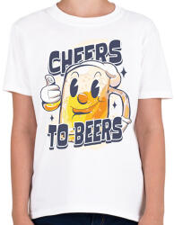 printfashion Cheers to beers - Gyerek póló - Fehér (17118980)