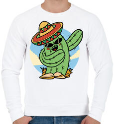 printfashion Mexikói kaktusz - Férfi pulóver - Fehér (17082852)