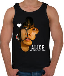 printfashion Alice in borderland arisu fehér - Férfi atléta - Fekete (17240283)