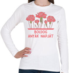printfashion Boldog Anyák napját - Női hosszú ujjú póló - Fehér (17428727)