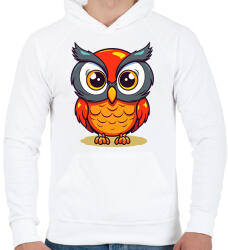 printfashion Bagoly - Férfi kapucnis pulóver - Fehér (17456583)