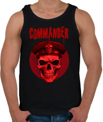 printfashion commander skull - Férfi atléta - Fekete (17301011)