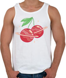 printfashion Cseresznye bolygók - Férfi atléta - Fehér (17115087)