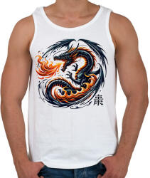 printfashion Sárkány - Férfi atléta - Fehér (17196098)