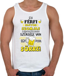 printfashion Ez a férfi nagyon szomjas - Férfi atléta - Fehér (16929977)