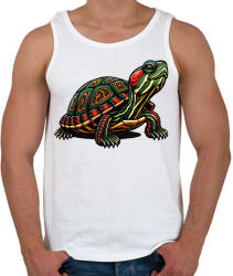 printfashion Teknős - Férfi atléta - Fehér (17127236)