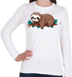 printfashion Lajhár - Női hosszú ujjú póló - Fehér (17133761)