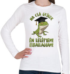 printfashion Na csá gyíkok én leléptem! - Női hosszú ujjú póló - Fehér (17488237)