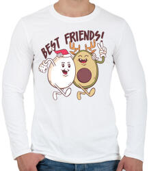 printfashion Karácsonyi barátok - Férfi hosszú ujjú póló - Fehér (16986945)