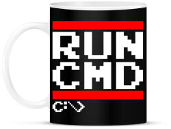 printfashion RUN CMD - Bögre - Fekete (17481824)
