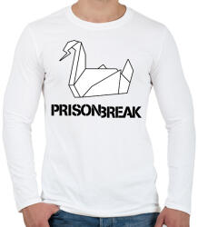 printfashion prison break fekete - Férfi hosszú ujjú póló - Fehér (17420478)