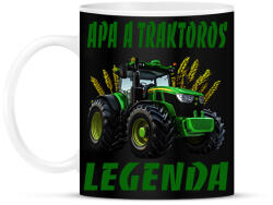 printfashion apa a traktoros legenda - Bögre - Fekete (17434012)