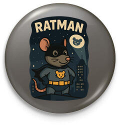 printfashion Ratman - Kitűző, hűtőmágnes - Sötétszürke (17442830)