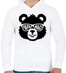 printfashion papa maci - Férfi kapucnis pulóver - Fehér (17462433)