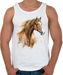 printfashion Ló - Férfi atléta - Fehér (16873857)