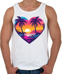 printfashion Nyári hangulat - Férfi atléta - Fehér (17446642)