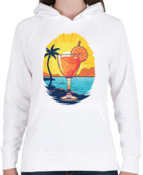 printfashion Koktél - Női kapucnis pulóver - Fehér (17098798)
