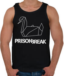 printfashion prison break fehér - Férfi atléta - Fekete (17420903)