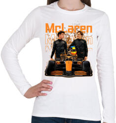 printfashion Mclaren 2025 - Női hosszú ujjú póló - Fehér (17312487)
