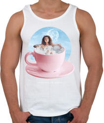 printfashion Kávéfürdő - Férfi atléta - Fehér (17088539)