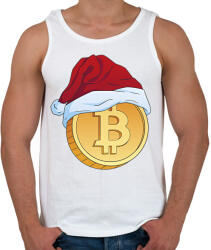 printfashion Karácsonyi bitcoin - Férfi atléta - Fehér (16985039)