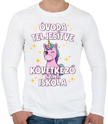 printfashion Óvoda teljesítve - Férfi hosszú ujjú póló - Fehér (17482340)