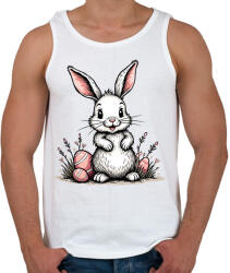 printfashion Húsvéti nyuszi - Férfi atléta - Fehér (17349946)