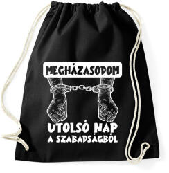 printfashion Utolsó nap a szabadságból fehér - Sportzsák, Tornazsák - Fekete (17468489)