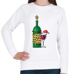 printfashion Karácsonyi bor - Női pulóver - Fehér (17005985)