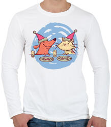 printfashion Karácsonyi kedvencek - Férfi hosszú ujjú póló - Fehér (16993667)