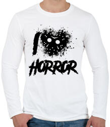 printfashion I love horror - Férfi hosszú ujjú póló - Fehér (16917627)