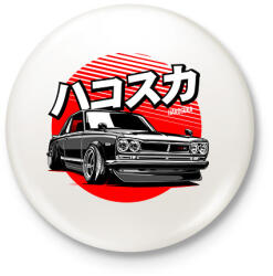 printfashion NISSAN SKYLINE GT-R - Kitűző, hűtőmágnes - Fehér (17392796)