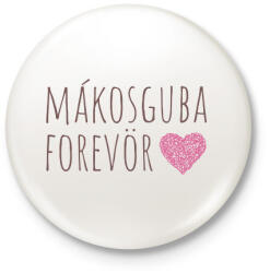printfashion Mákosguba Forevör világos háttérre - Kitűző, hűtőmágnes - Fehér (17225314)