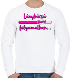 printfashion Lánybúcsú folyamatban - Férfi pulóver - Fehér (17473347)