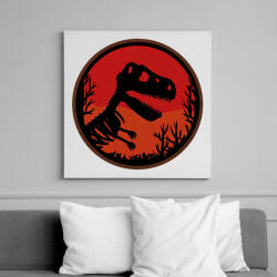 printfashion Dínó csontváz - Vászonkép - Fehér (17178072)