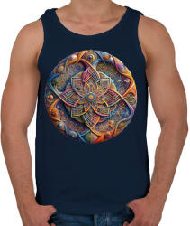 printfashion mandala - Férfi atléta - Sötétkék (17258268)