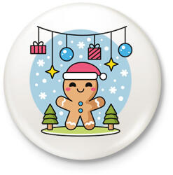 printfashion Mézeskalács - Kitűző, hűtőmágnes - Fehér (16951718)