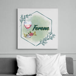 printfashion Ferencn névnapi minta - Vászonkép - Fehér (16898448)