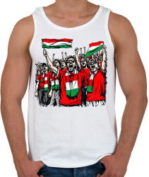 printfashion Magyar szurkolók - Férfi atléta - Fehér (17344096)