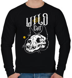 printfashion WildRaccooN® WildCat - Férfi pulóver - Fekete (17265500)