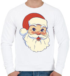 printfashion Retro Mikulás - Férfi pulóver - Fehér (17004905)