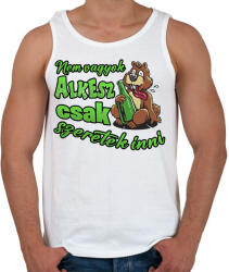 printfashion Nem vagyok alkesz csak szeretek inni - Férfi atléta - Fehér (17215536)