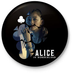 printfashion Alice in borderland KUINA FEHÉR - Kitűző, hűtőmágnes - Fekete (17243394)