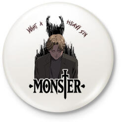 printfashion Monster anime - Kitűző, hűtőmágnes - Fehér (17404582)