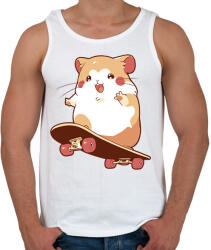 printfashion Gördeszkás hörcsög - Férfi atléta - Fehér (17179450)