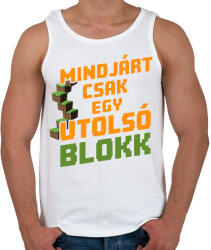 printfashion Mindjárt csak egy utolsó blokk - Férfi atléta - Fehér (17362546)