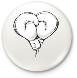 printfashion Boksz szerelem - Kitűző, hűtőmágnes - Fehér (17075426)